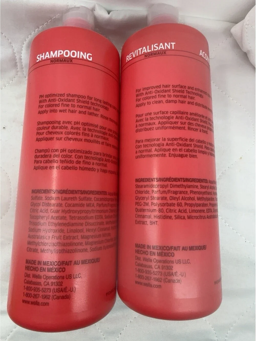 Wella Invigo Brilliance Liter Duo Shampoo Conditioner 33.8oz Fine Normal Hair
